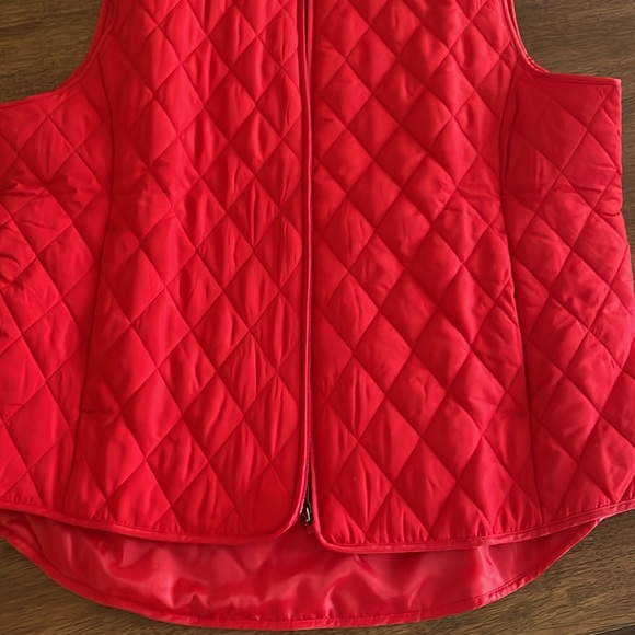 Style & Co tango red mock neck quilted vest NWOT - Picture 8 of 9